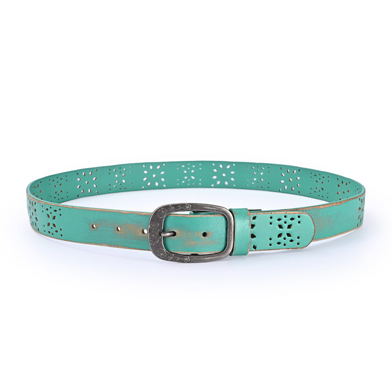 Blooming Crocus Leather Belt
