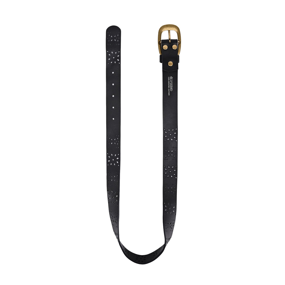 Blooming Crocus Leather Belt - Black - image 8