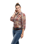 Blooming Crocus Leather Belt - Brown - image 11