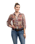 Blooming Crocus Leather Belt - Brown - image 2
