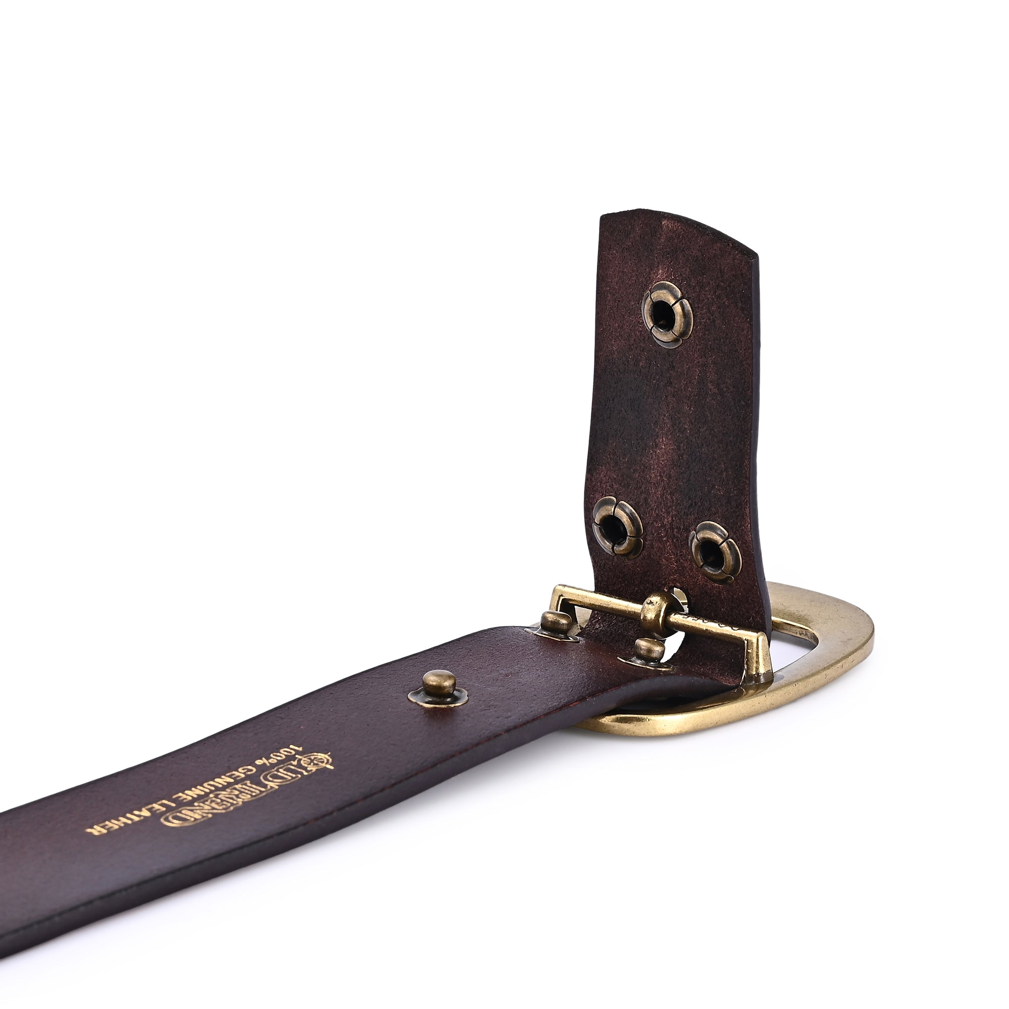 Blooming Crocus Leather Belt - Brown - image 7