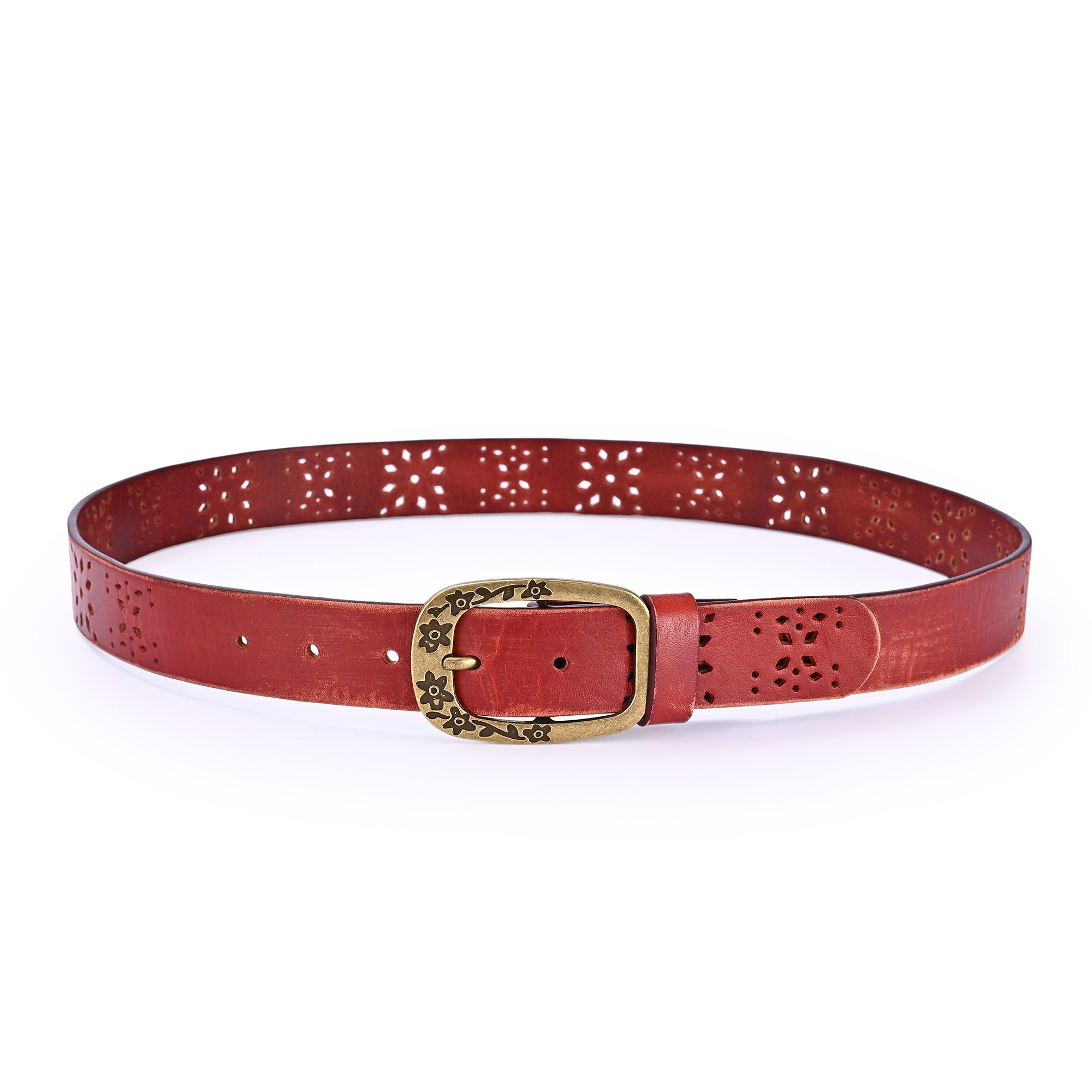 Blooming Crocus Leather Belt