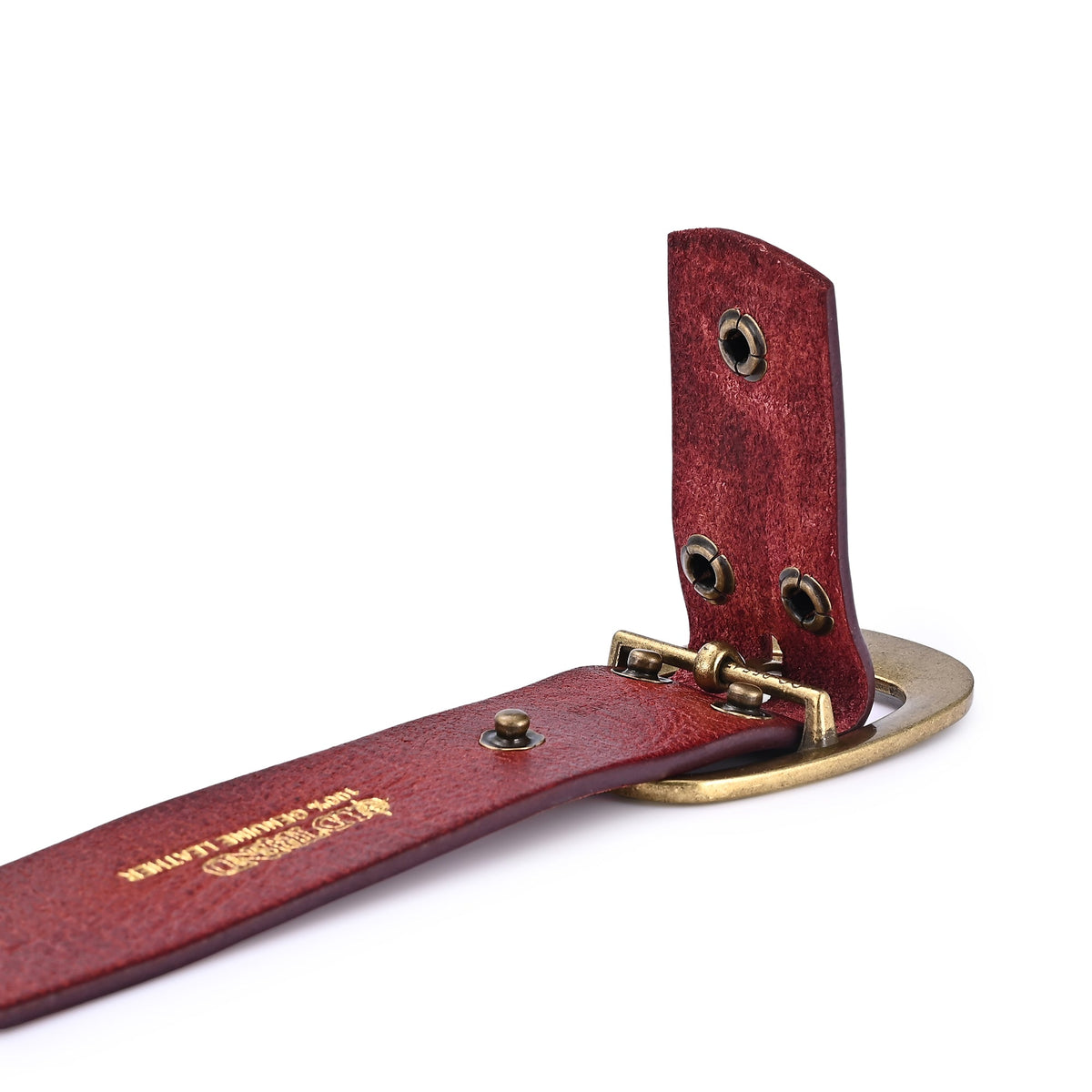 Blooming Crocus Leather Belt - Cognac - image 7