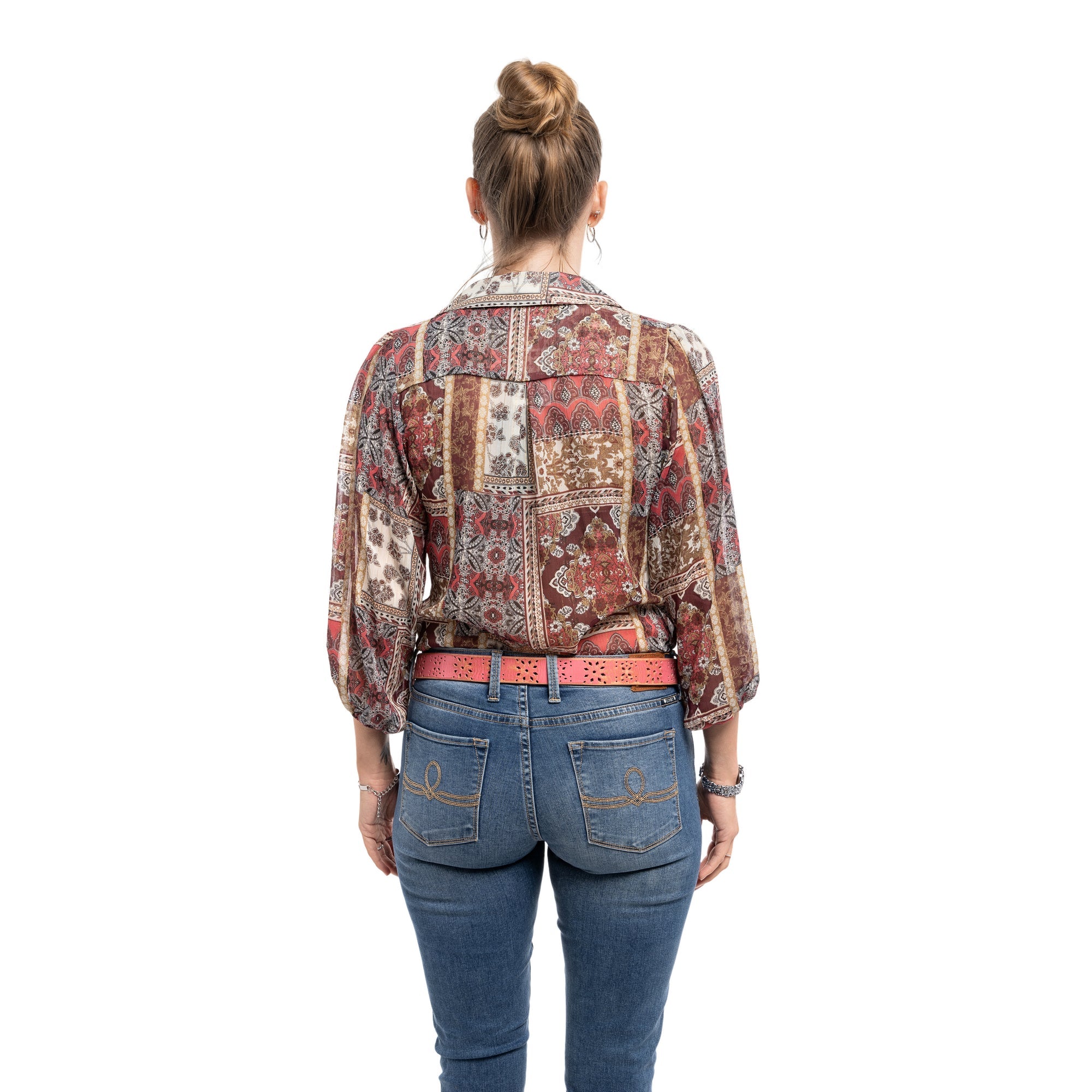 Blooming Crocus Leather Belt - Pink - image 3