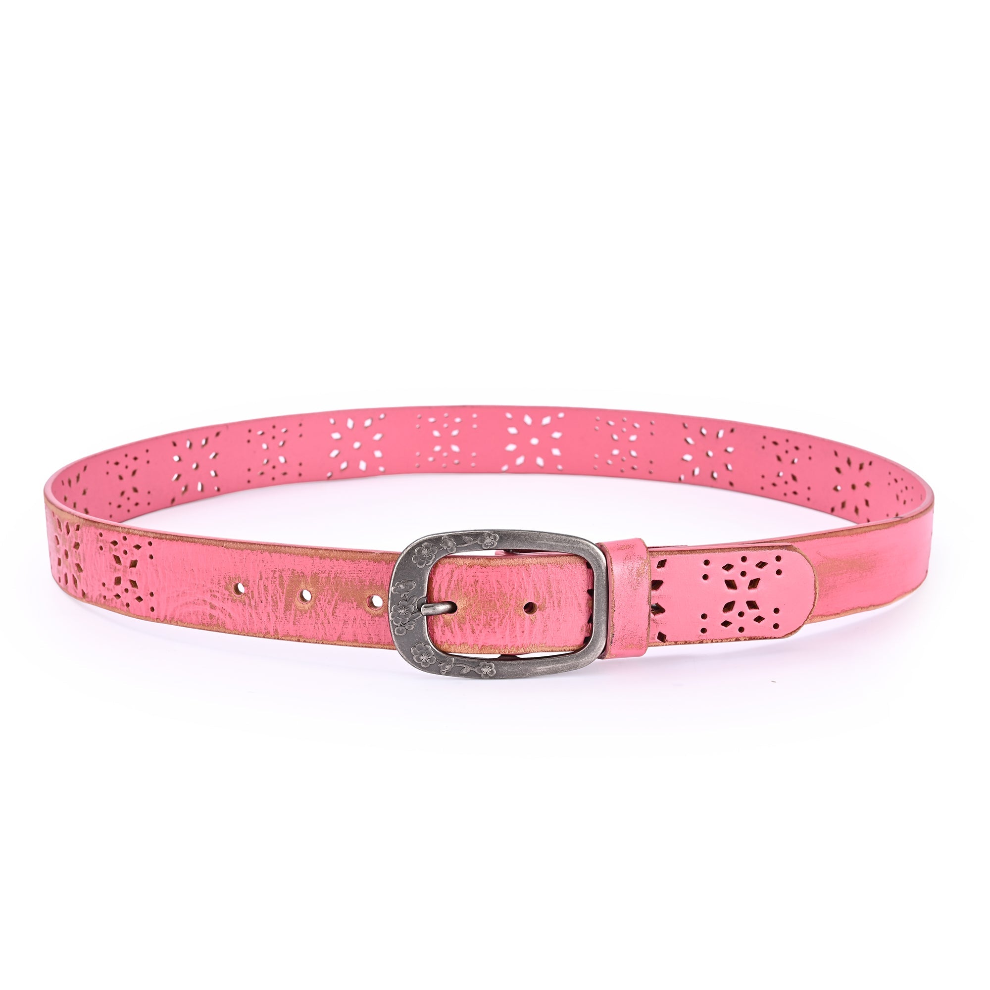 Blooming Crocus Leather Belt - Pink - image 4