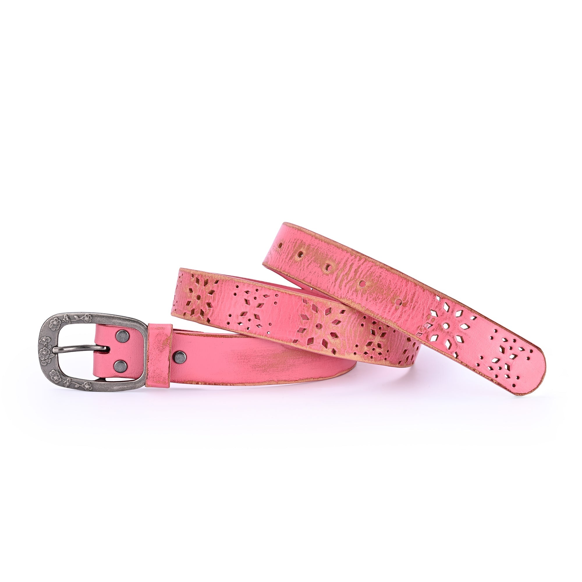 Blooming Crocus Leather Belt - Pink - image 8