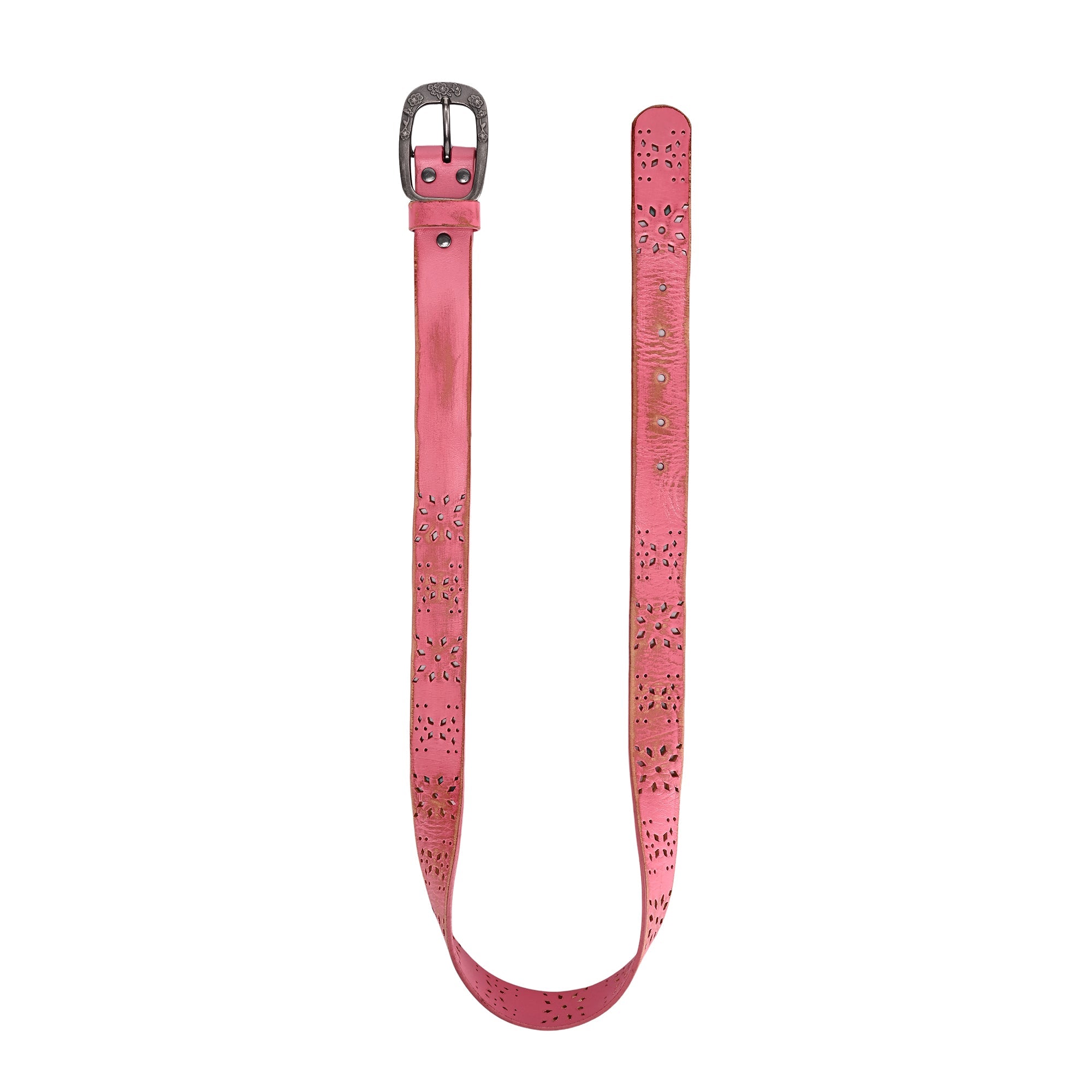 Blooming Crocus Leather Belt - Pink - image 9