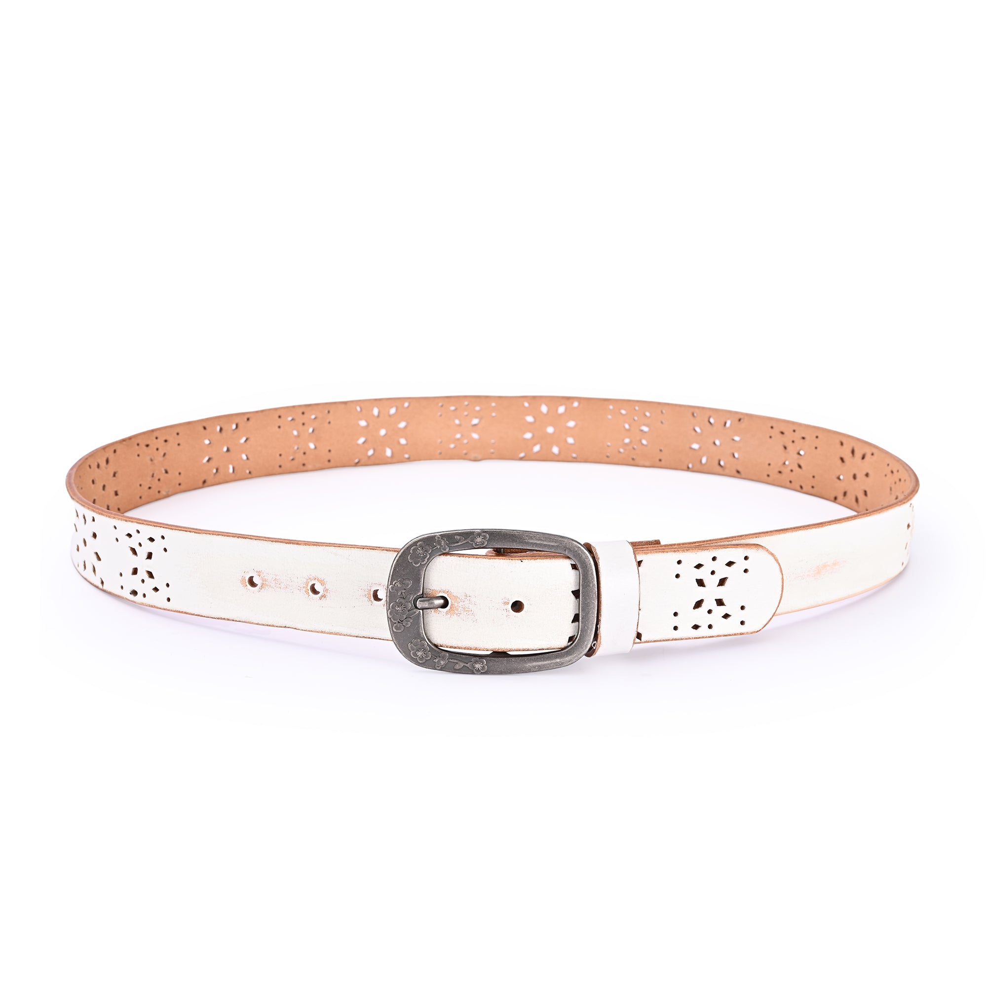 Blooming Crocus Leather Belt
