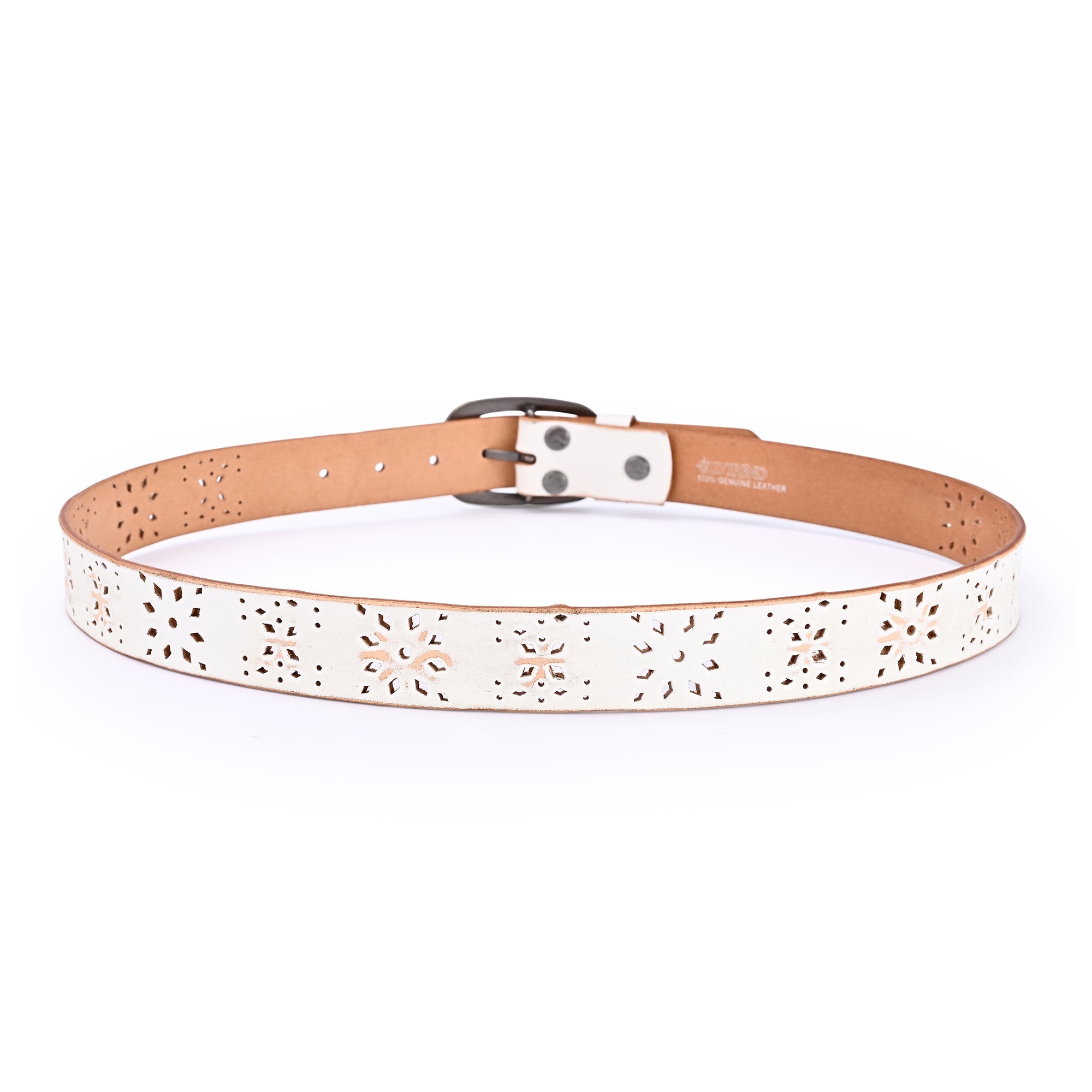 Blooming Crocus Leather Belt - White - image 5