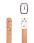 Blooming Crocus Leather Belt - White - image 6