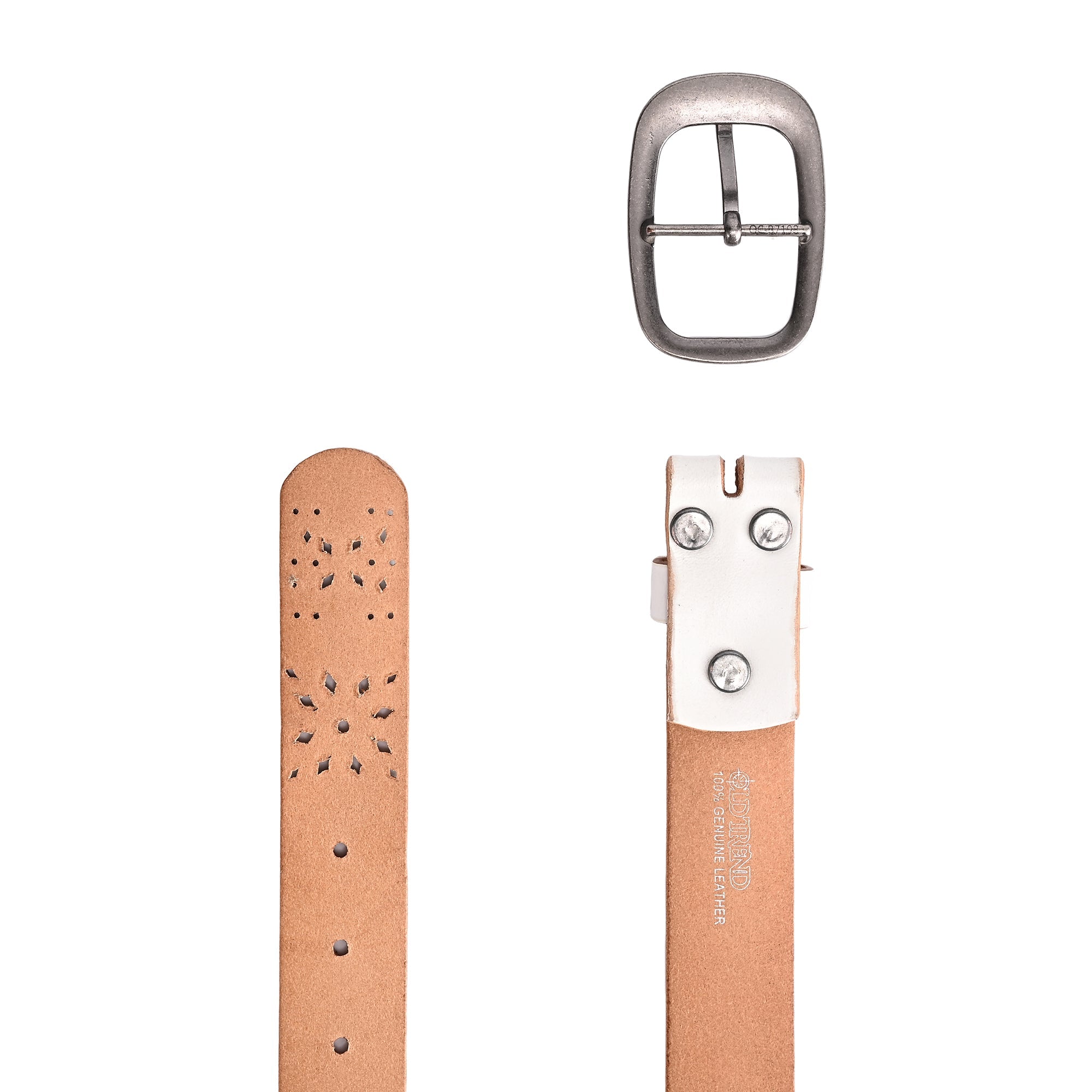 Blooming Crocus Leather Belt - White - image 6