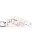 Blooming Crocus Leather Belt - White - image 8