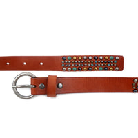 Amazonite Leather Belt
