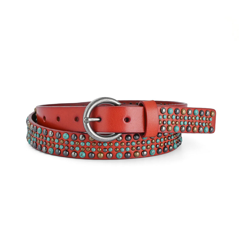 Amazonite Leather Belt