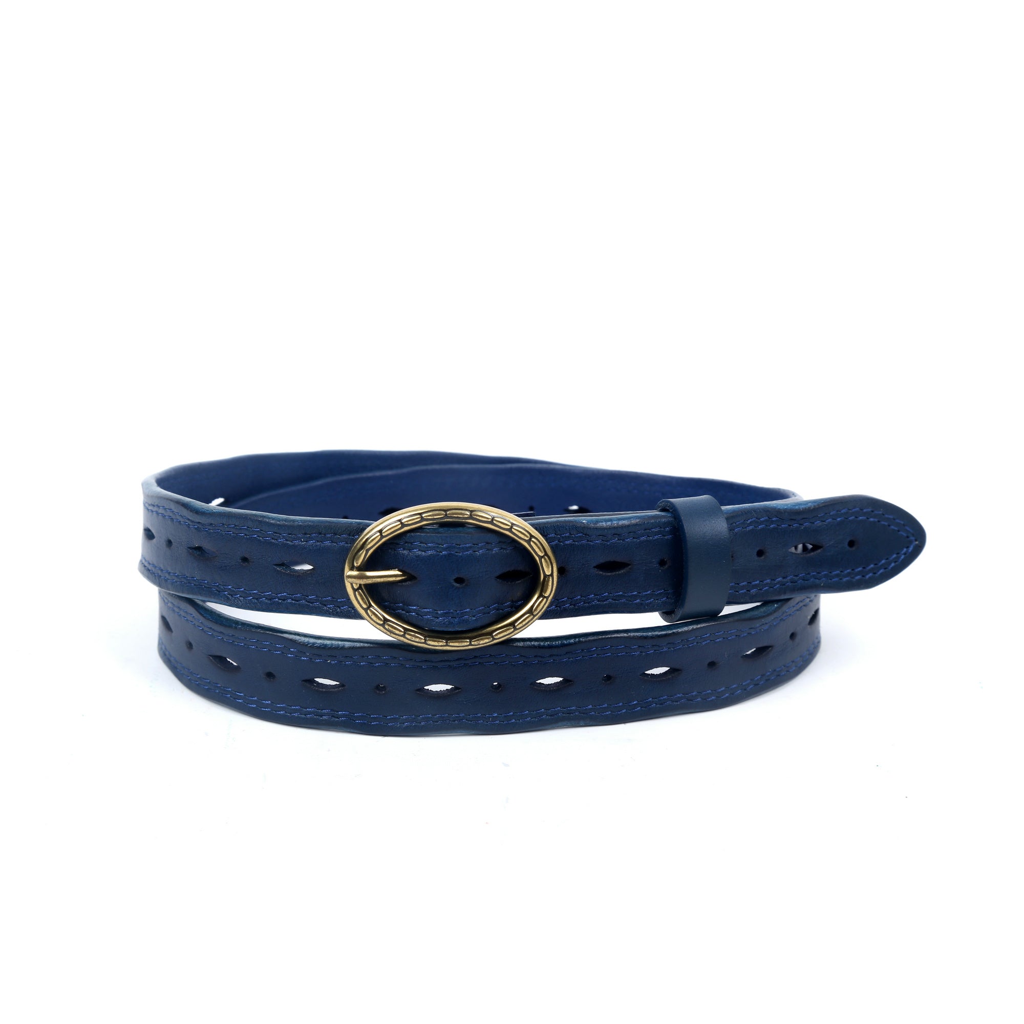 Vintage Soul Leather Belt - Navy - image 1