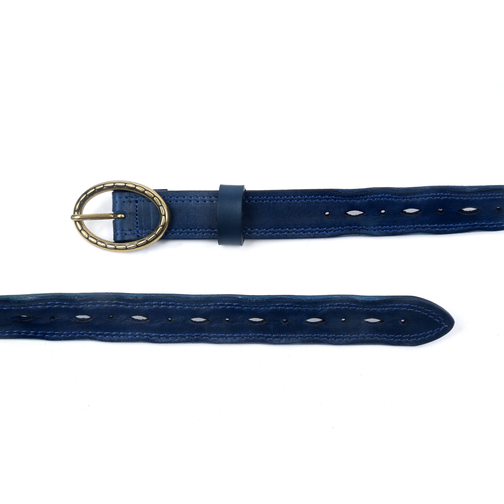 Vintage Soul Leather Belt - Navy - image 6