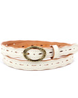 Vintage Soul Leather Belt - White - image 1