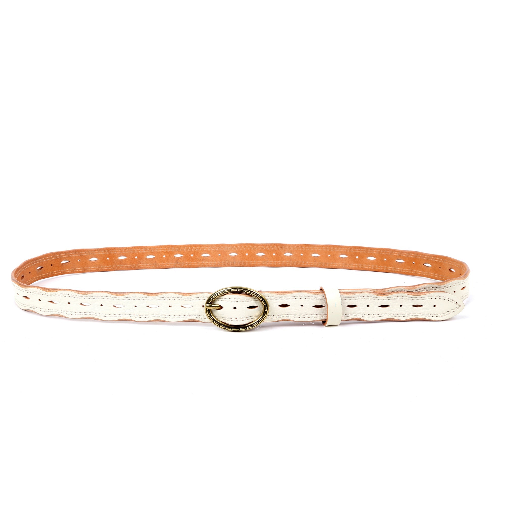 Vintage Soul Leather Belt - White - image 4