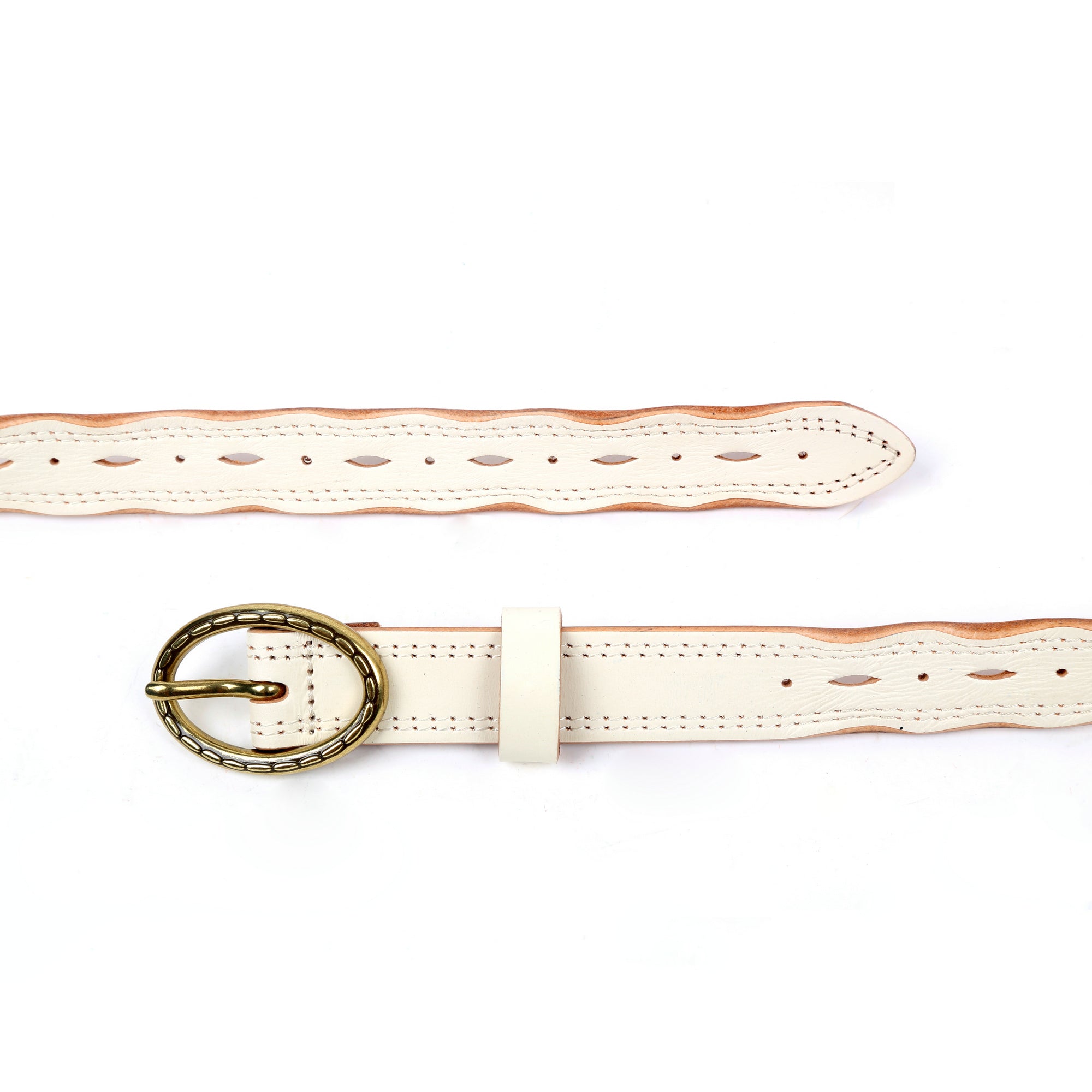Vintage Soul Leather Belt - White - image 6