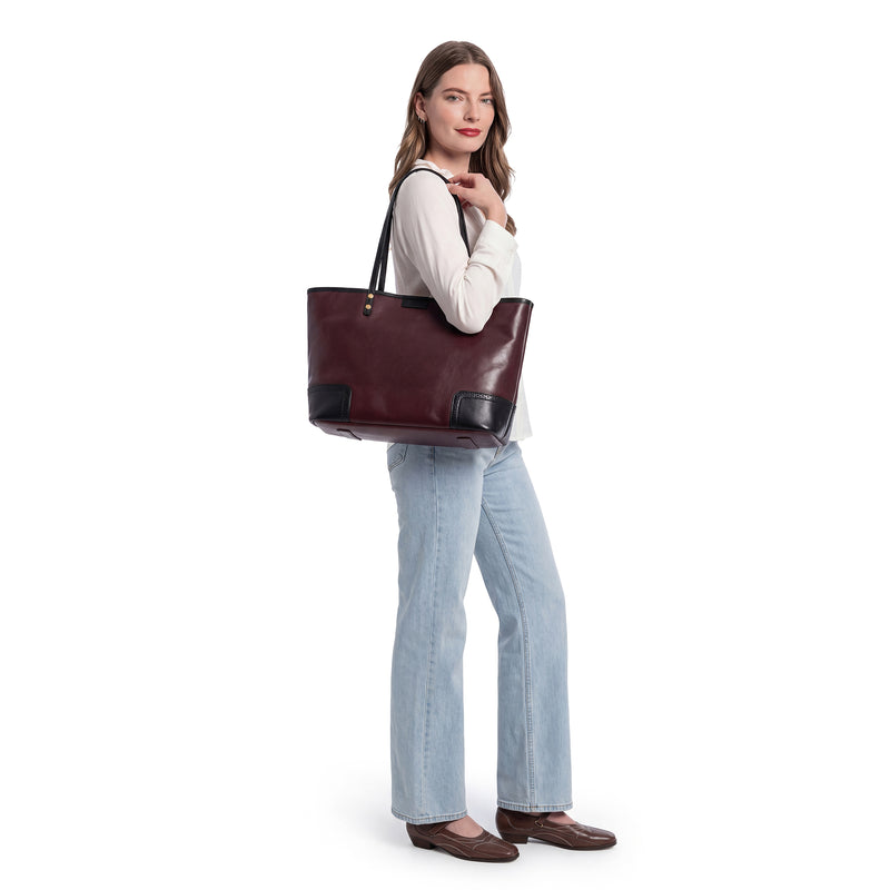 Camellia Medium Reversible Leather Tote